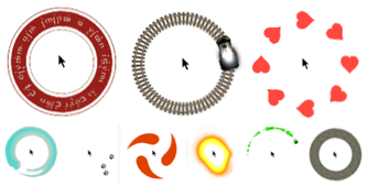 Image of a variety of pointer effects